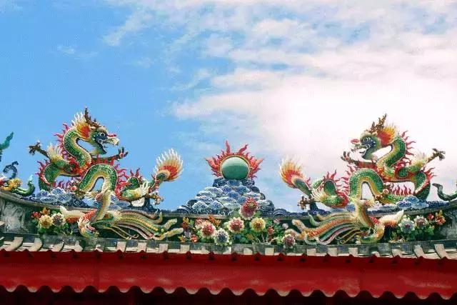 潮州嵌瓷,,屋頂生花