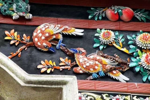 潮州嵌瓷,,屋頂生花